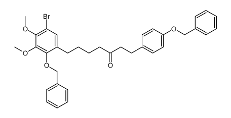 7-(2-(benzyloxy)-5-bromo-3,4-dimethoxyphenyl)-1-(4-(benzyloxy)phenyl)heptan-3-one Structure