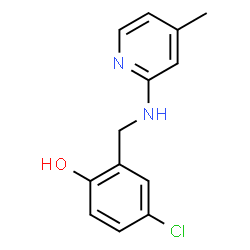 4-CHLORO-2-([(4-METHYL-2-PYRIDINYL)AMINO]METHYL)BENZENOL Structure