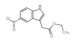 ethyl 2-(5-nitro-1H-indol-3-yl)acetate结构式