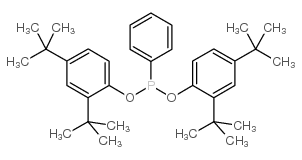 双(2,4-二叔丁基苯基)苯基亚磷酸酯结构式