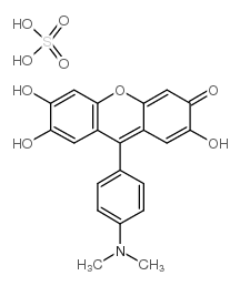 9-(4'-Dimethylaminophenyl)-2,6,7-trihydroxyfluorone Sulfate Hydrate Structure