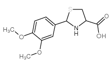 4-Thiazolidinecarboxylicacid, 2-(3,4-dimethoxyphenyl)- Structure