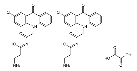 3-amino-N-[2-(2-benzoyl-4-chloroanilino)acetyl]propanamide,oxalic acid结构式