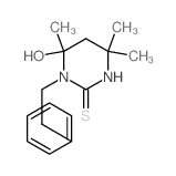 2(1H)-Pyrimidinethione,tetrahydro-6-hydroxy-4,4,6-trimethyl-1-(2-phenylethyl)-结构式