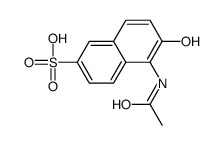 5-acetamido-6-hydroxynaphthalene-2-sulphonic acid Structure