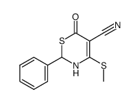 5-cyano-4-(methylthio)-2-phenyl-2,3-dihydro-1,3-thiazin-6-one Structure