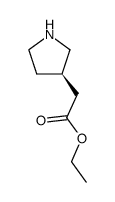 (3R)-3-Pyrrolidineacetic acid ethyl ester结构式