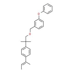 3-Phenoxybenzyl 2-(4-(2-buten-2-yl)phenyl)-2-methylpropyl ether结构式