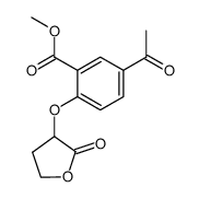 α-(4-Acetyl-2-methoxycarbonylphenoxy)-γ-hydroxybutyric acid lactone结构式