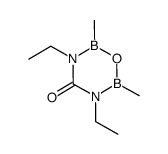 3,5-Diethyl-2,3,5,6-tetrahydro-2,6-dimethyl-4H-1,3,5,2,6-oxadiazadiborin-4-on Structure
