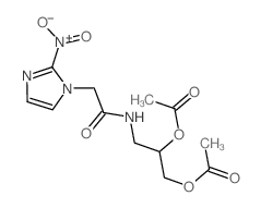1H-Imidazole-1-acetamide,N-[2,3-bis(acetyloxy)propyl]-2-nitro- Structure