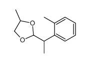 4-methyl-2-[1-(o-tolyl)ethyl]-1,3-dioxolane structure