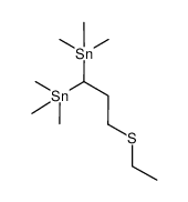 3,3-bis(trimethylstannyl)propyl ethyl sulfide Structure