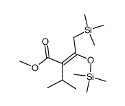 methyl (E)-2-isopropyl-4-(trimethylsilyl)-3-((trimethylsilyl)oxy)but-2-enoate Structure