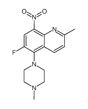 6-fluoro-2-methyl-5-(4-methyl-1-piperazinyl)-8-nitroquinoline Structure