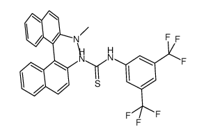 N-[3,5-双(三氟甲基)苯基]-N'-[(R)-2'-(二甲基氨基)[1,1'-联萘]-2-基]硫脲结构式
