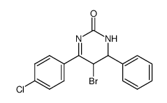 5-bromo-4-(4-chlorophenyl)-6-phenyl-5,6-dihydropyrimidin-2(1H)-one Structure