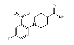 1-(4-FLUORO-2-NITROPHENYL)PIPERIDINE-4-CARBOXAMIDE Structure
