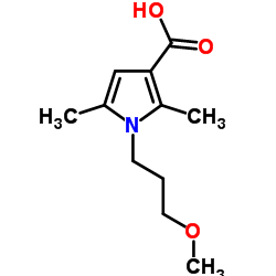 1-(3-Methoxypropyl)-2,5-dimethyl-1H-pyrrole-3-carboxylic acid Structure