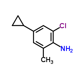 2-Chloro-4-cyclopropyl-6-methylaniline结构式