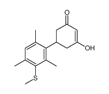 3-hydroxy-5-(2,4,6-trimethyl-3-methylsulfanylphenyl)cyclohex-2-en-1-one Structure