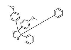 4,4-bis(4-methoxyphenyl)-5,5-diphenyl-1,3-dithiolane Structure