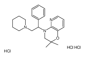2,2-dimethyl-4-(1-phenyl-2-piperidin-1-ylethyl)-3H-pyrido[3,2-b][1,4]oxazine,trihydrochloride结构式