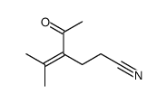 4-acetyl-5-methylhex-4-enenitrile Structure