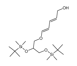 (2E,4E)-5-[2,3-Bis-(tert-butyl-dimethyl-silanyloxy)-propoxy]-penta-2,4-dien-1-ol结构式