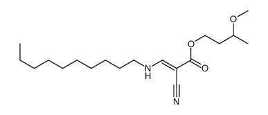 3-methoxybutyl 2-cyano-3-(decylamino)prop-2-enoate Structure