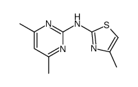 N-(4,6-dimethylpyrimidin-2-yl)-4-methyl-1,3-thiazol-2-amine Structure