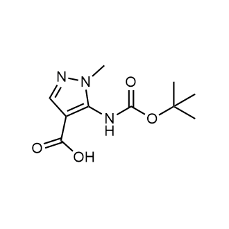 5-((叔丁氧基羰基)氨基)-1-甲基-1H-吡唑-4-羧酸结构式