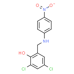 (4-(3,5-DICHLORO-2-HYDROXYBENZYLAMINO)PHENYLIMINO)DICHLORONIUM Structure