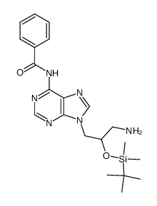 (+/-)-N-[9-(3-amino-2-{[tert-butyl(dimethyl)silyl]oxy}propyl)-9H-purin-6-yl]benzamide结构式