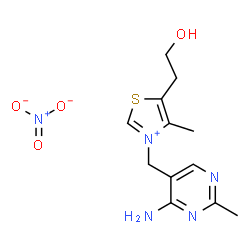 3-[(4-Amino-2-methylpyrimidin-5-yl)methyl]-5-(2-hydroxyethyl)-4-methylthiazolium nitrate结构式