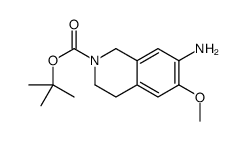 tert-butyl 7-amino-6-methoxy-3,4-dihydro-1H-isoquinoline-2-carboxylate结构式