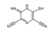 2-amino-6-sulfanylidene-1H-pyrazine-3,5-dicarbonitrile结构式