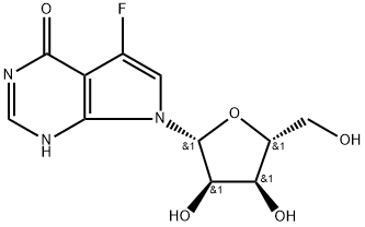 7-((2R,3R,4S,5R)-3,4-二羟基-5-(羟甲基)四氢呋喃-2-基)-5-氟-1,7-二氢-4H-吡咯并[2,3-d]嘧啶-4-酮结构式