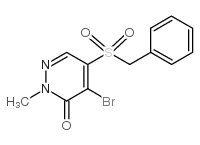 5-(苄基磺酰基)-4-溴-2-甲基-2,3-二氢哒嗪-3-酮结构式