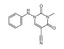 1-anilino-3-methyl-2,4-dioxo-1,2,3,4-tetrahydro-pyrimidine-5-carbonitrile结构式