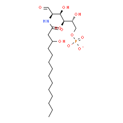 2-deoxy-2-(3-hydroxytetradecanoyl)aminoglucose 6-phosphate structure