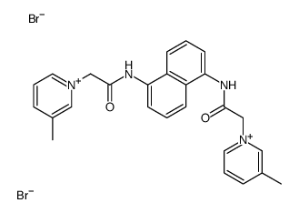 2-(3-methylpyridin-1-ium-1-yl)-N-[5-[[2-(3-methylpyridin-1-ium-1-yl)acetyl]amino]naphthalen-1-yl]acetamide,dibromide结构式