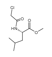 2-chloro-N-[(S)[1-methoxycarbonyl-3-methyl] butyl] ethanamide Structure