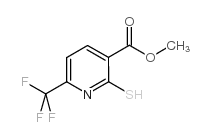 2-疏基-6-三氟甲基-3-吡啶羧酸甲酯结构式