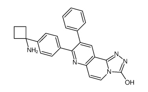 8-[4-(1-氨基环丁基)苯基]-9-苯基-1,2,4-噻唑并[3,4-f][1,6]萘啶-3(2H)-酮结构式