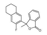 3-(3-fluoro-5,6,7,8-tetrahydronaphthalen-2-yl)-3-methyl-2-benzofuran-1-one结构式