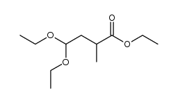 ethyl 2-methyl-4,4-diethoxybutanoate结构式