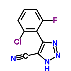 4-(2-Chloro-6-fluorophenyl)-1H-1,2,3-triazole-5-carbonitrile Structure