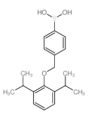 4-[(2′,6′-Diisopropylphenoxy)methyl]phenylboronic acid(contains varying amounts of Anhydride) Structure
