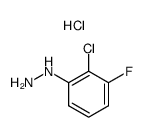 (2-氯-3-氟苯基)肼盐酸盐结构式